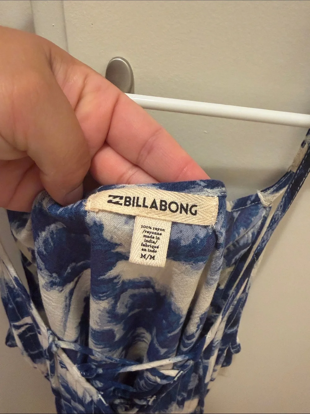 Billabong Blue & White Floral Top